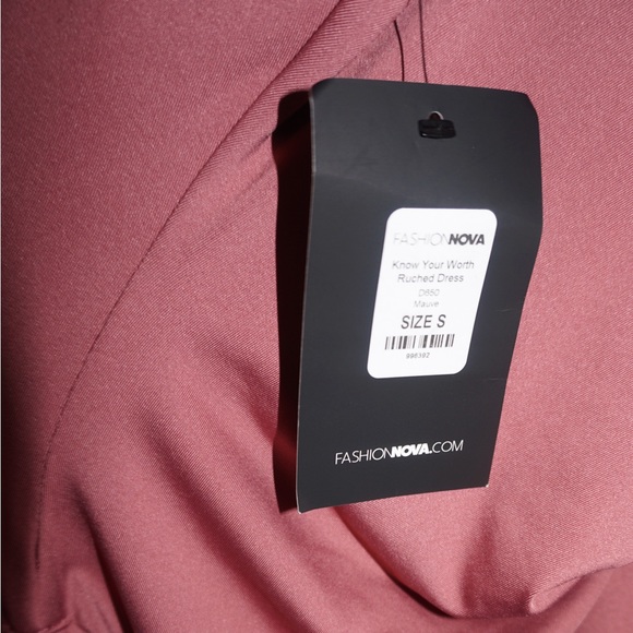 FN Know Your Worth Ruched Dress - Mauve - Picture 9 of 9